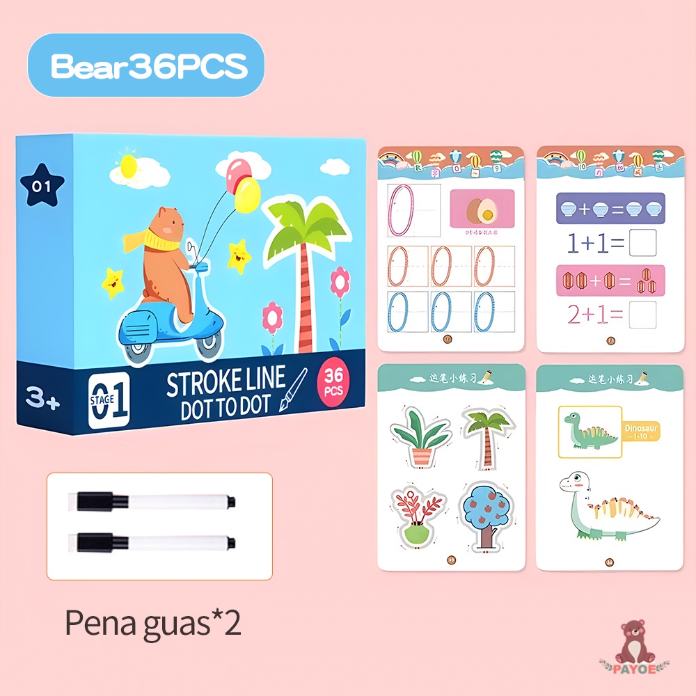 

PAYOE Magic Workbook Smart Writing Book Buku Edukasi Anak Belajar Tracing Wipe And Clean Book