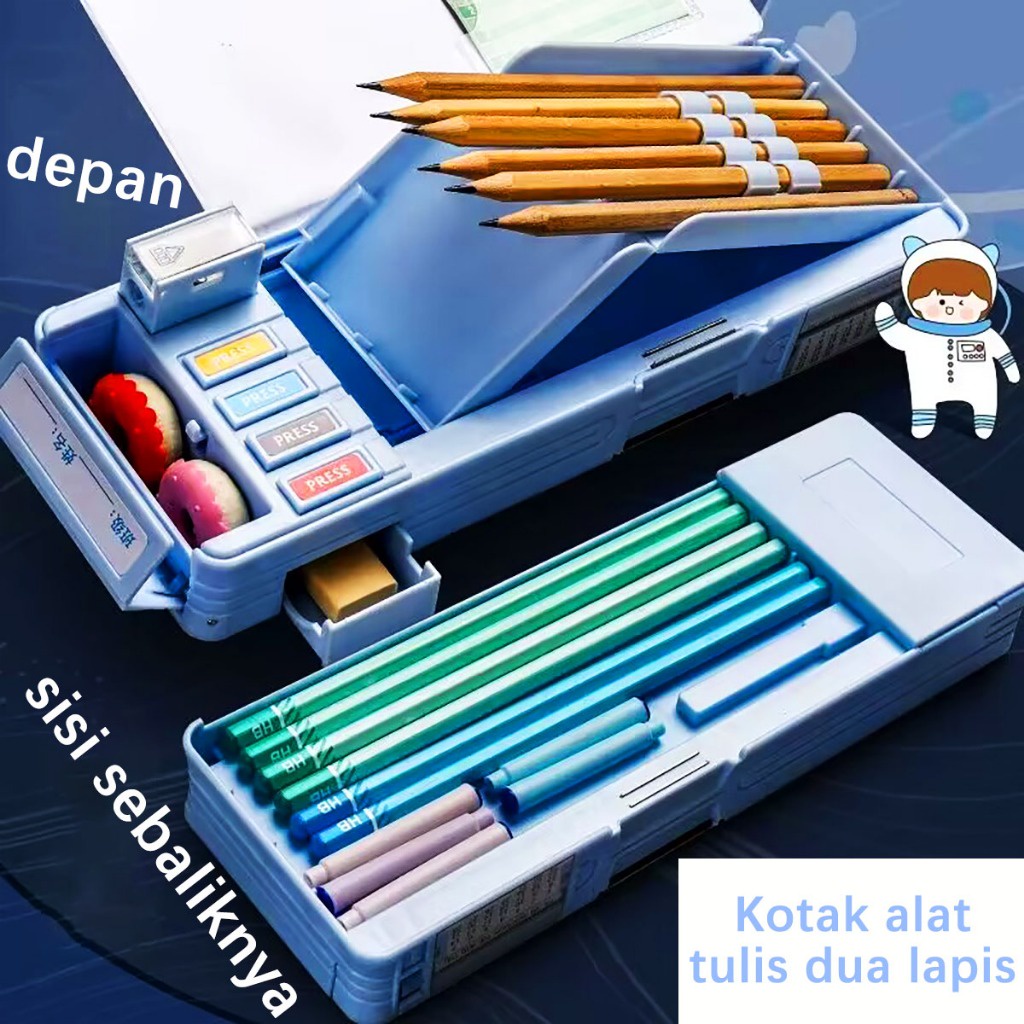 

Kotak alat tulis kartun multifungsi portabel band pembelajaran hadiah alat penyimpanan alat