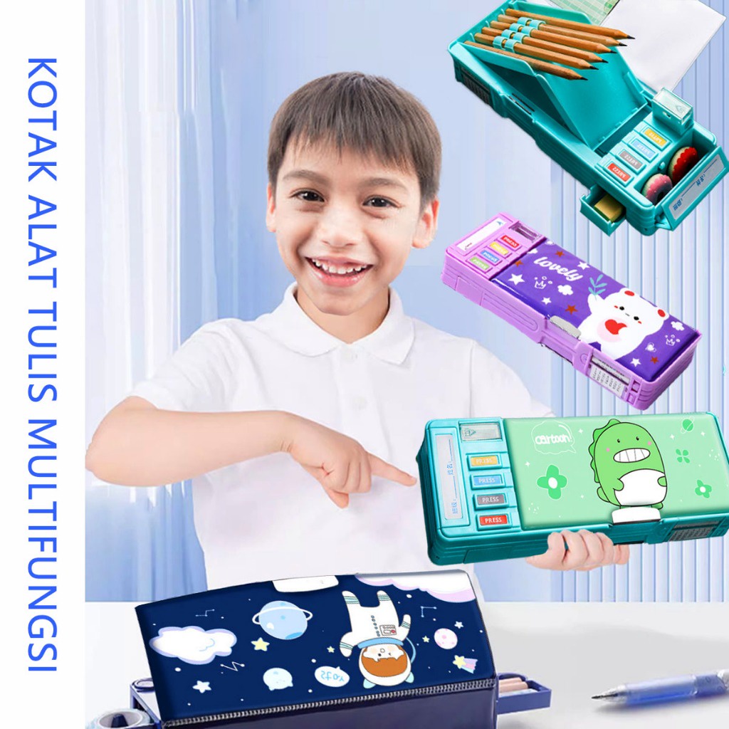 

Tempat Pensil Anak Multifungsi Kotak Pensil Kapasitas Besar Kotak Alat Tulis Anak Laki-Laki