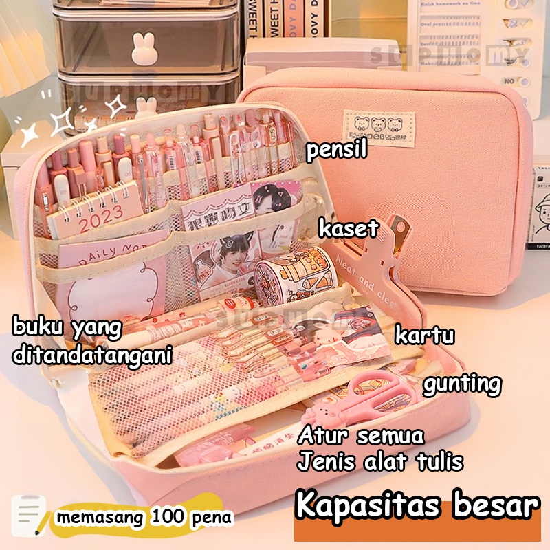 

Kotak pencil Tas PenaTempat Pencil Tas Pensil tempat alat tulis 90 kapasitas besar pembukaan besar