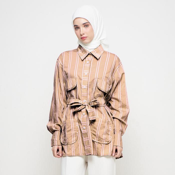 Promo Terbaru Ahha Hijab - Yarra Pocket Blouse Xdh31