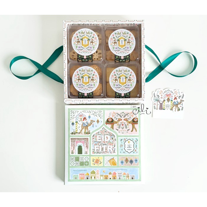 

(BOX 24 x 24 x 7 cm LEBARAN)kotak kue kering bolu lapis toples (isi10)
