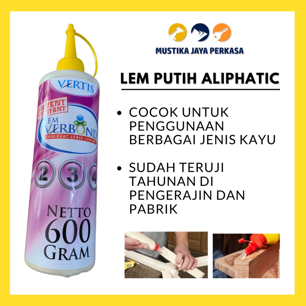 

Lem Kayu Putih Aliphatic Super Kuat Power Glue Lem PVC