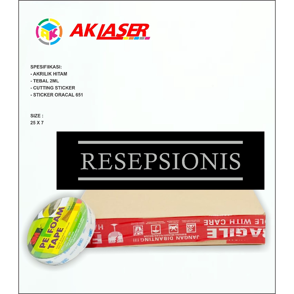 

Akrilik Resepsionis Acrylic Signage kasir acrylic custom