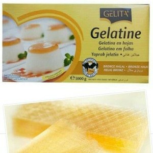 

GELATIN SHEET 300 SHEET/ GELATINE SAPI HALAL 1KG / GELATINE LEMBARAN