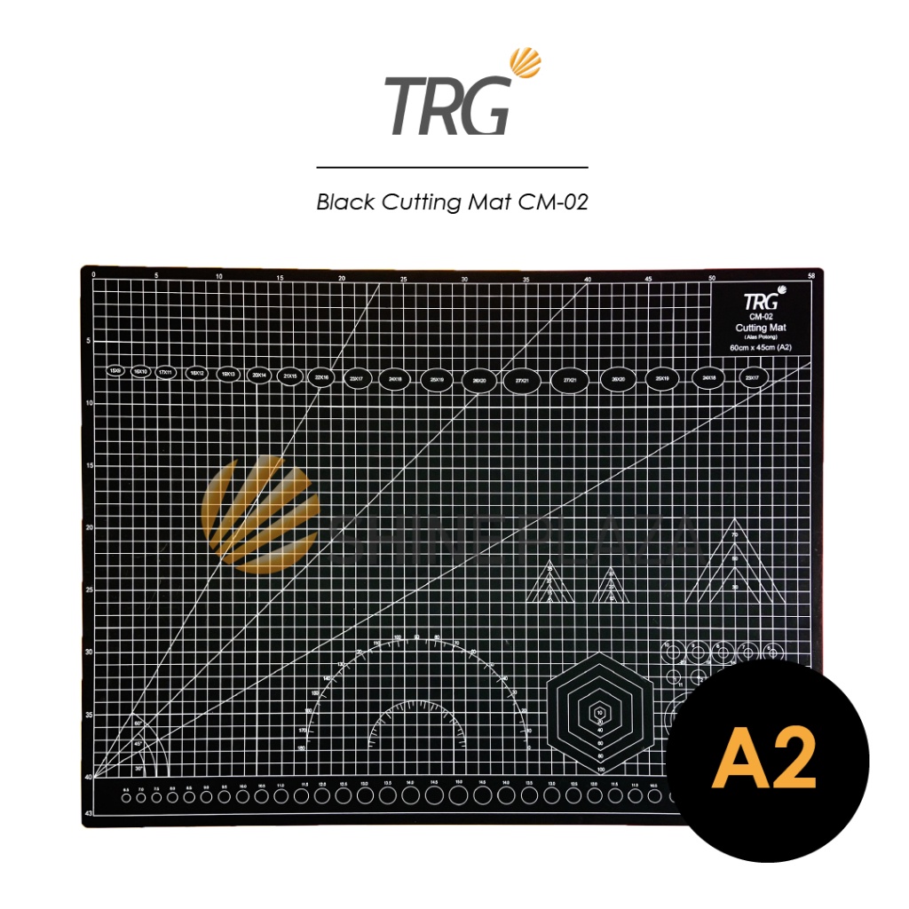 

TRG Black Cutting Mat Alas Potong A2 CM-02 - Cuting Matt Hitam TRG