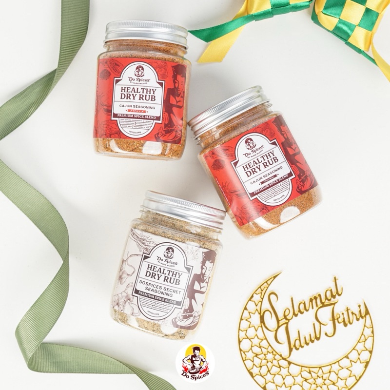 

HJ DOSPICES HAMPERS / GIFT BOX DOSPICES/HAMPERS LEBARAN BUNDLING 3 JAR HEALTHY DRY RUB