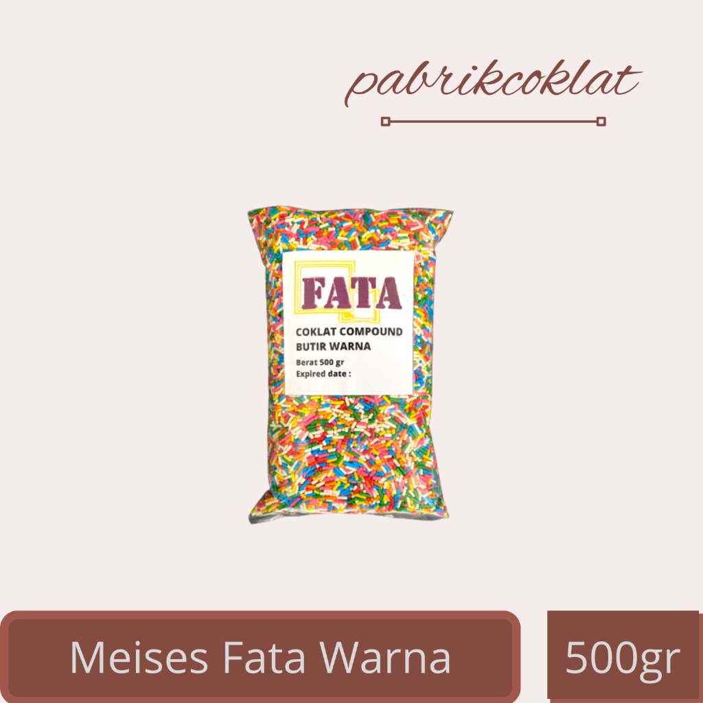 

HJ Meises WARNA FATA / Coklat Butir Warna / Meses Warna Warni 500gr / 1kg repack