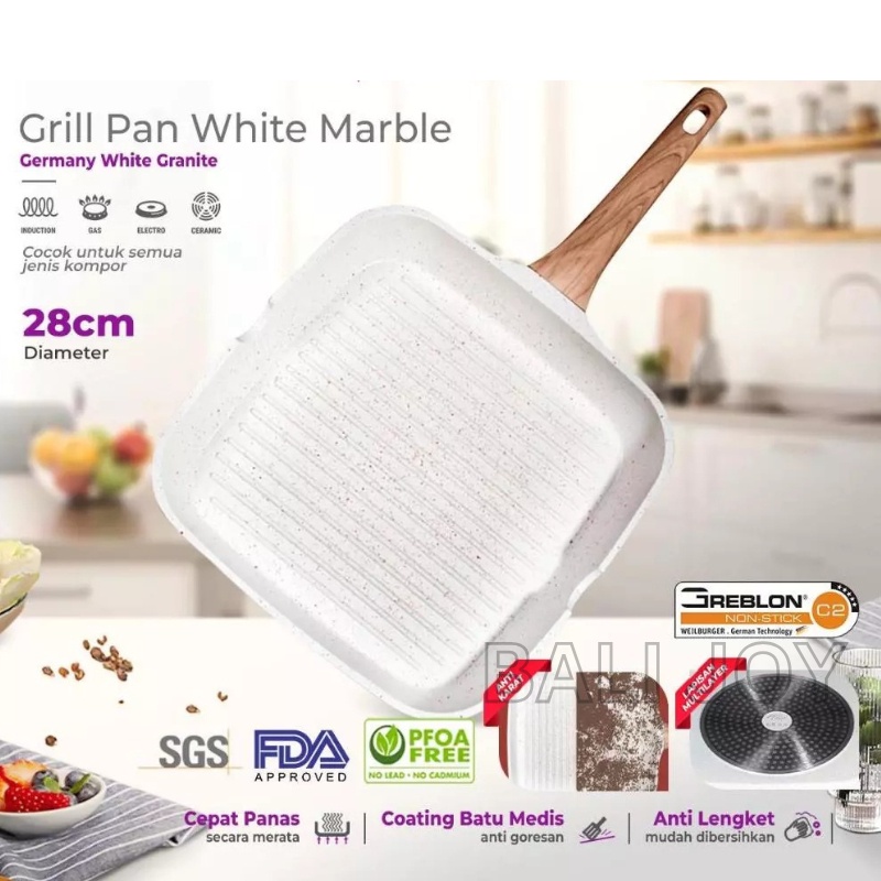 Limited Grill Pan Panggangan Bbq Anti Lengket - Panggangan Kotak Kompor Bbq - Wajan Multifungsi -