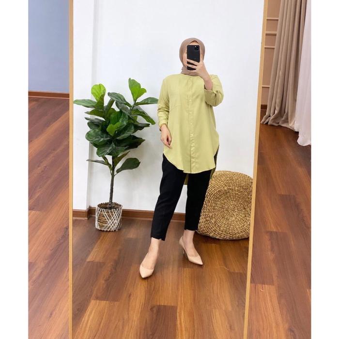 Potongan Harga Kemeja Tunik Polos Bahan Shakila Wanita Dfr10