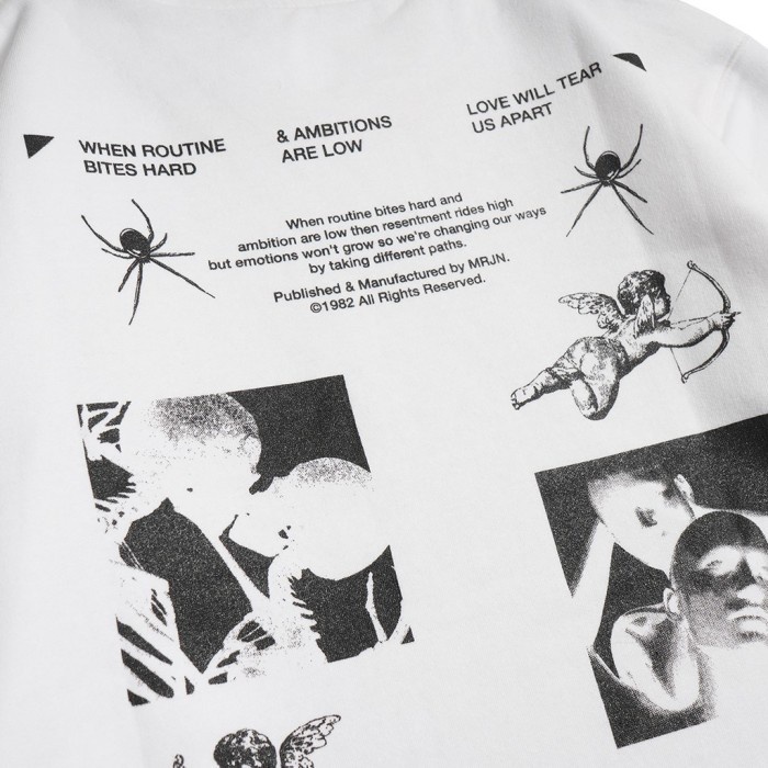 JTTOP MAM074- MRJN - WHITE CREWNECK TEAR APART