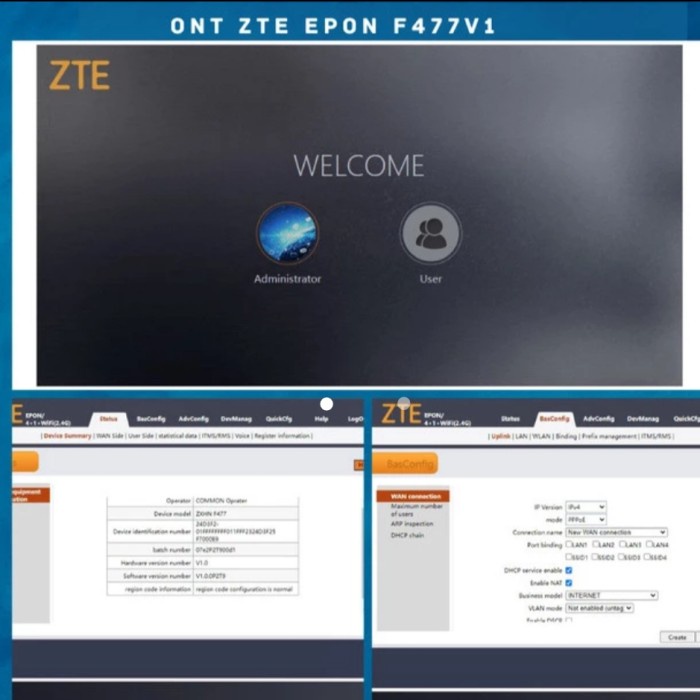 JTTOP" ROUTER ZTE F477 V1