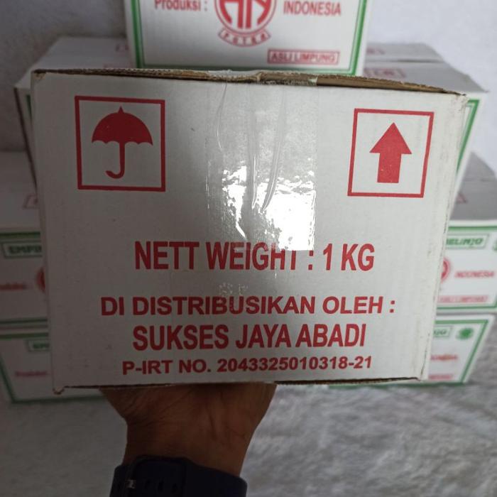 

Emping Melinjo Mentah Kering 1000 grm siap Goreng Super Food Kemasan Kardus Export Quality Snacks