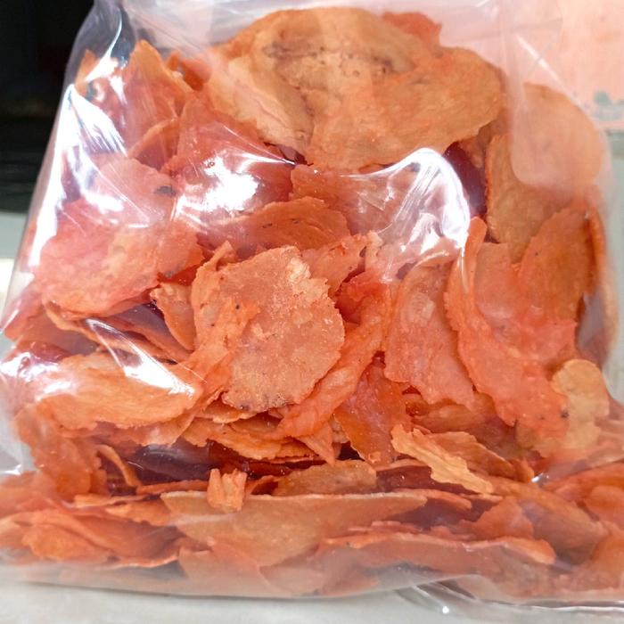 

Pecahan Emping Rasa PEDAS manis//500gram