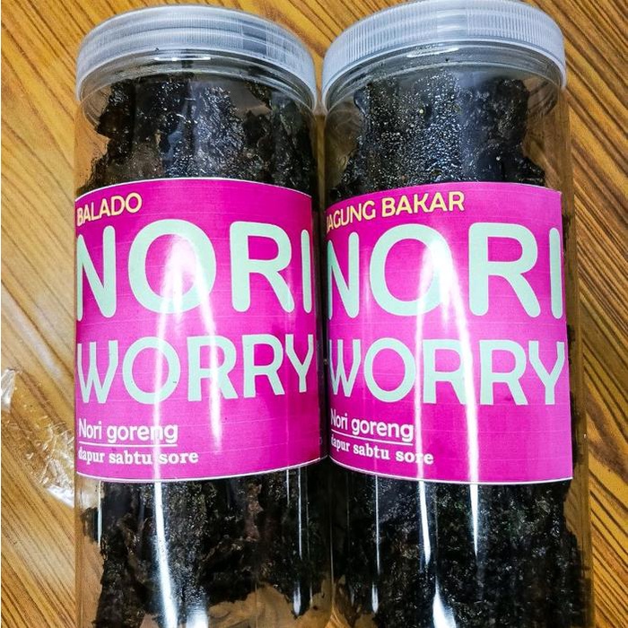

paket bundling nori, rumput laut goreng toples 1,4 liter 2 pcs Seaweed rumputlaut kering
