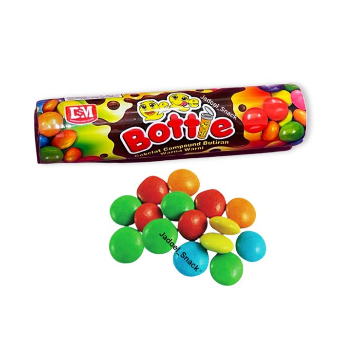 

Qeqe Bottle Chocolate 24 X 10 Gr Rasa Cokelat by Jadoel_Snack Food Snack Makanan Coklat Cemilan