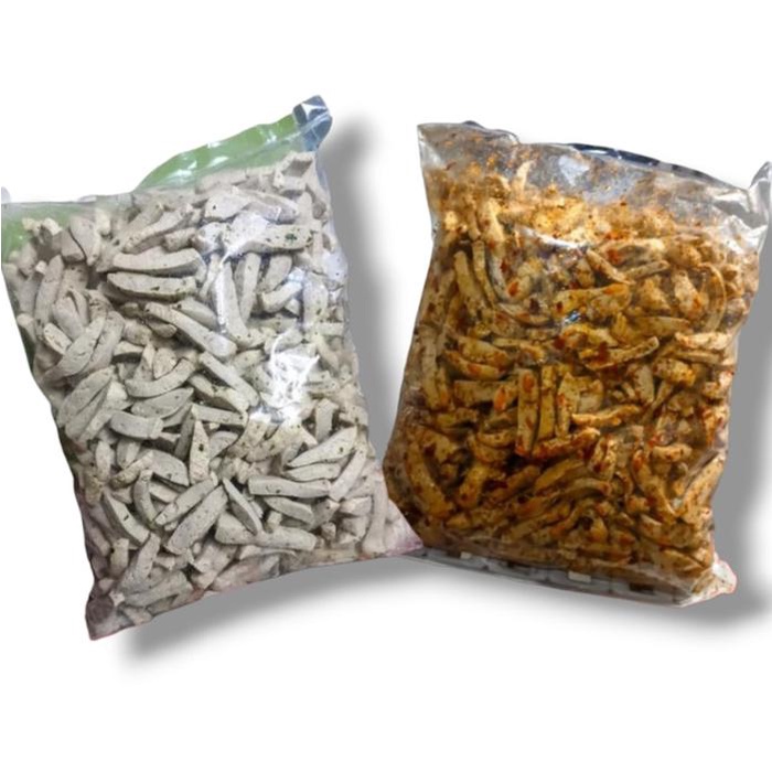 

1KG BUNDLING Basreng Daun Jeruk Cemilan Kang Asep 500gr ORI + 500gr Pedas Food Snacks Makanan Goreng
