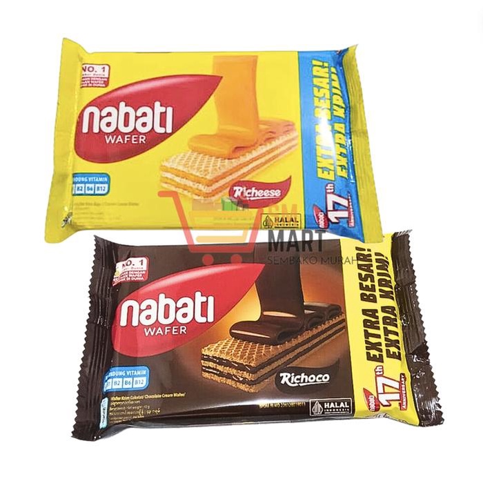 

[PAKET 45 PCS] PAKET WAFER NABATI 2000 KEJU COKLAT ISI 45 PCS NABATI