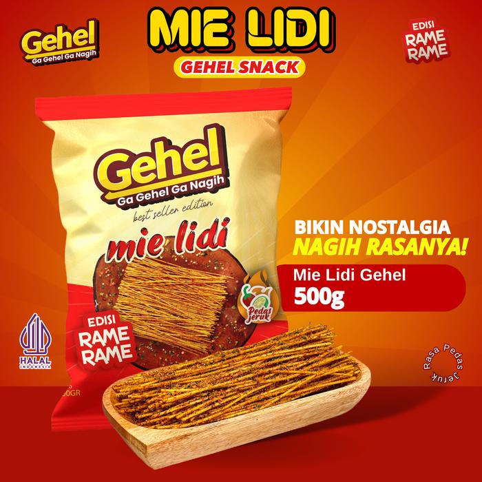 

MIE LIDI Gehel 500gr - Makanan Ringan Food Noodles Goreng
