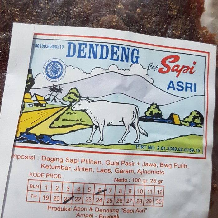 

Dendeng Sapi Manis Cap Sapi Asri 100 Gr
