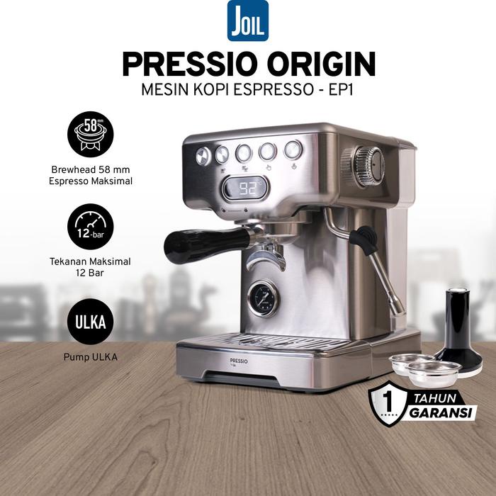 JAYAmart- [PROMO] Joil Pressio Origin Espresso Machine Mesin Kopi Espresso Brewing Pressure 15 Bar