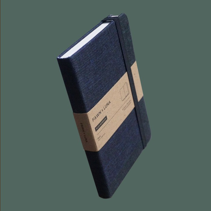 

HJK A6 Notebook - Plain / Dotted Paper - Deep Navy Fabric