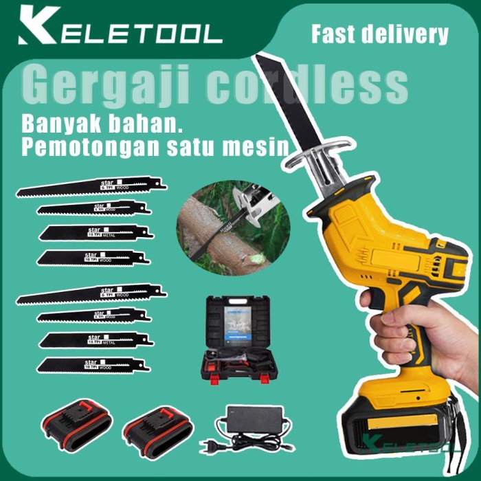 ALAT PAHAT KAYU LISTRIK DAN ALAT UKIR KAYU DENGAN BATERAI, CHAINSAW