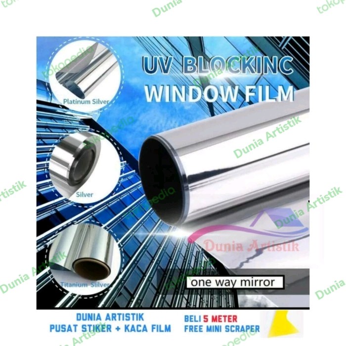 KACA FILM ONE WAY //SILVER BLACK CERMIN //STIKER MIRROR 100% ORIGINAL