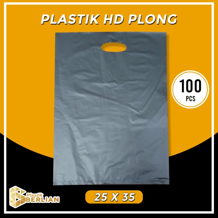 pernakpernik- Plastik HD Plong 25 x 35 cm Shopping Bag / Plastik Packing - Silver