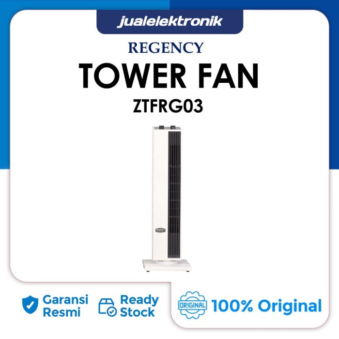 Regency ZTFRG03 Kipas Angin Tower Fan 50 Watt 3 Kecepatan Light Grey