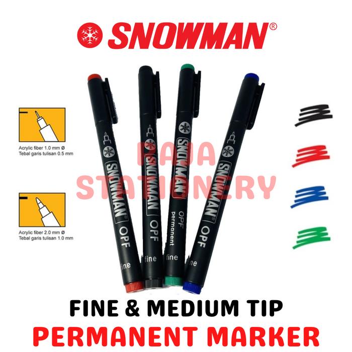 

[tmr] - [SNOWMAN PERMANENT MARKER OPF OPM BLACK BLUE RED GRREN SPIDOL PERMANEN SNOWMAN OHP OPM HITEM