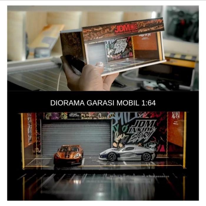 ..... Diorama Garasi Hotwheels Skala Banding 1:64