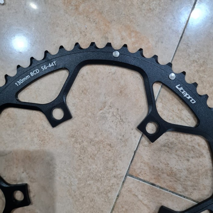 CHAINRING DOUBLE LITEPRO ORI 56T 44T 56 44 CRANKSET DUAL SPEED TERMURAH