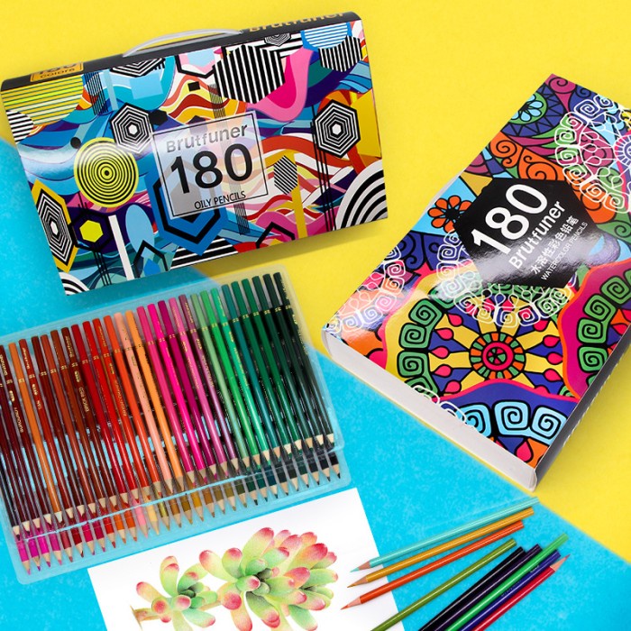 

Pensil Warna Brutfuner Painting Oil Pencil Artist Color Pencil Set 180