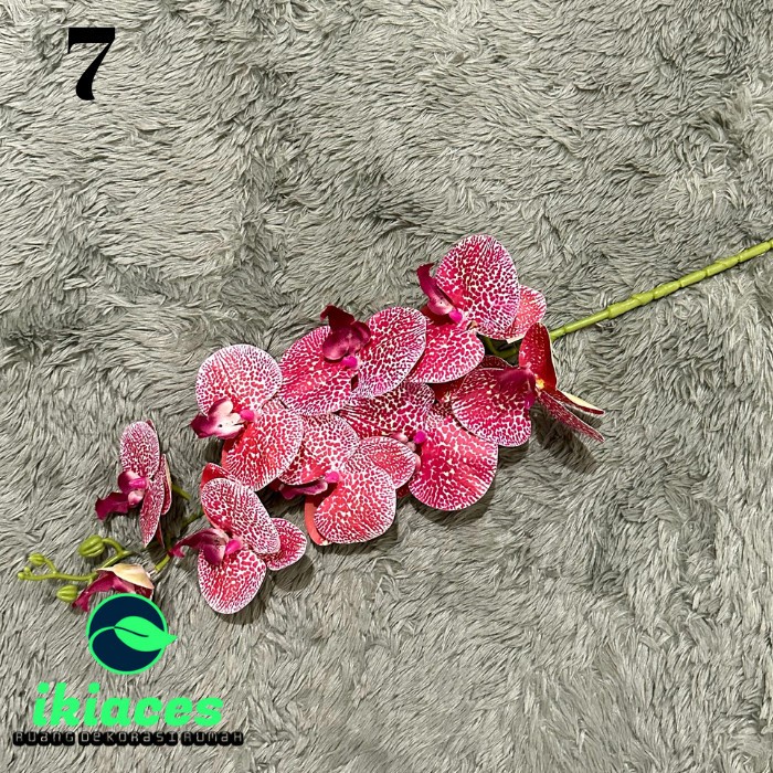 BUNGA ANGGREK ARTIFICIAL JUMBO TANGKAI DEKORASI BUNGA ANGGREK PLASTIK