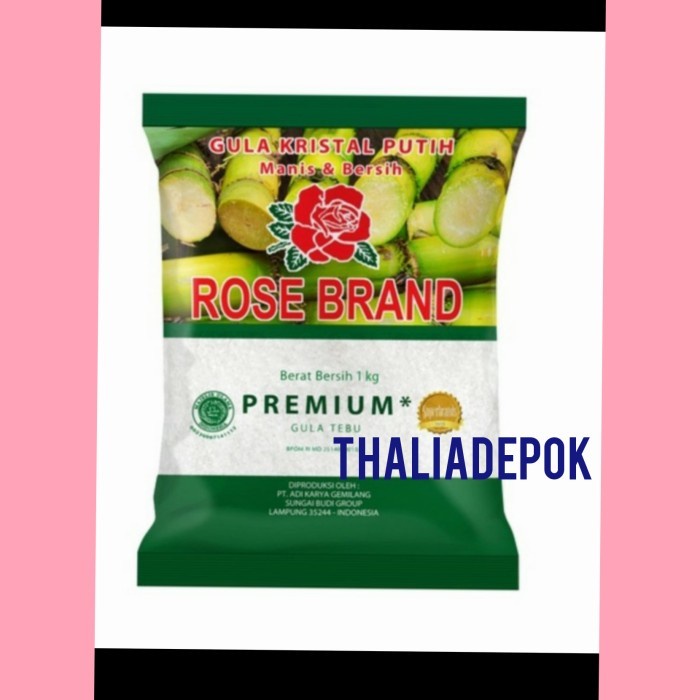 

(Best) ROSE BRAND KEMASAN HIJAU ISI GULA PASIR PUTIH 1KG X 1 PCS