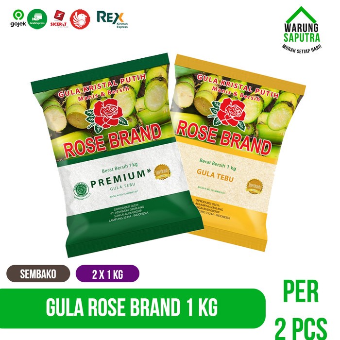 

(Best) Paket Bundle Gula Rose Brand Kuning / Hijau 1 kg per 2 Pcs