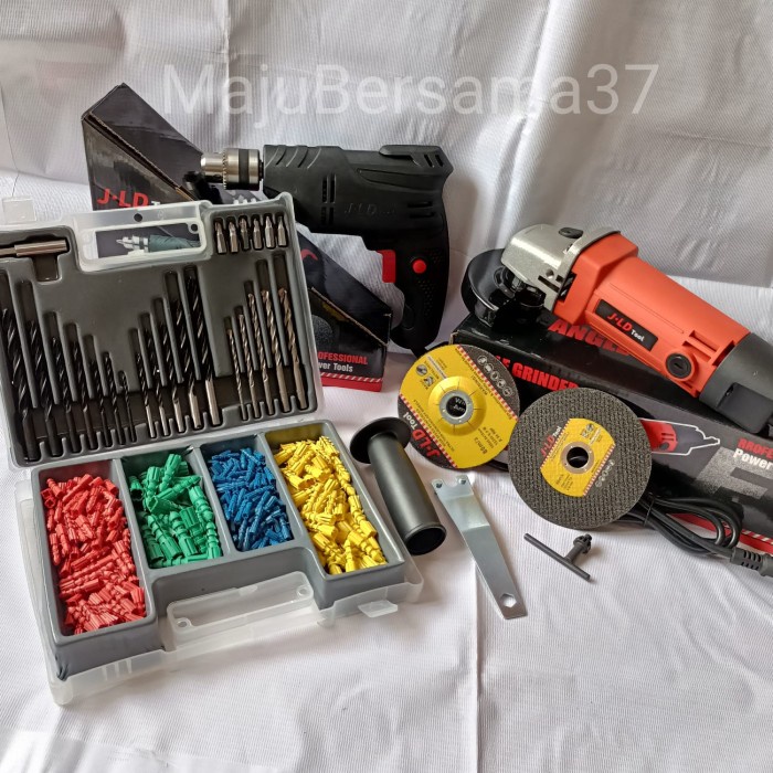 PREMIUM PAKET BOR TANGAN DAN GERINDA TANGAN JLD LENGKAP MATA BOR LENGKAP