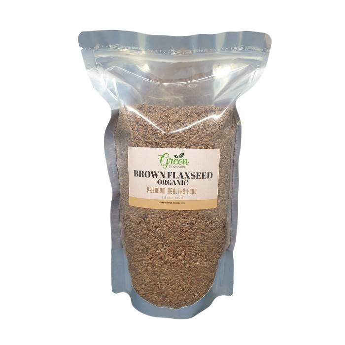 

(Good) ORGANIC BROWN FLAXSEED 1 KG PREMIUM - BIJI RAMI 1000 GRAM - FLAXSEEDS
