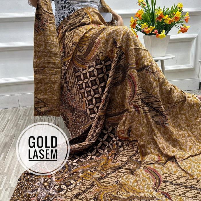 Terbaru Sutra Paris Batik Liris Sayap +Selendang Paris Oncer Premium Original