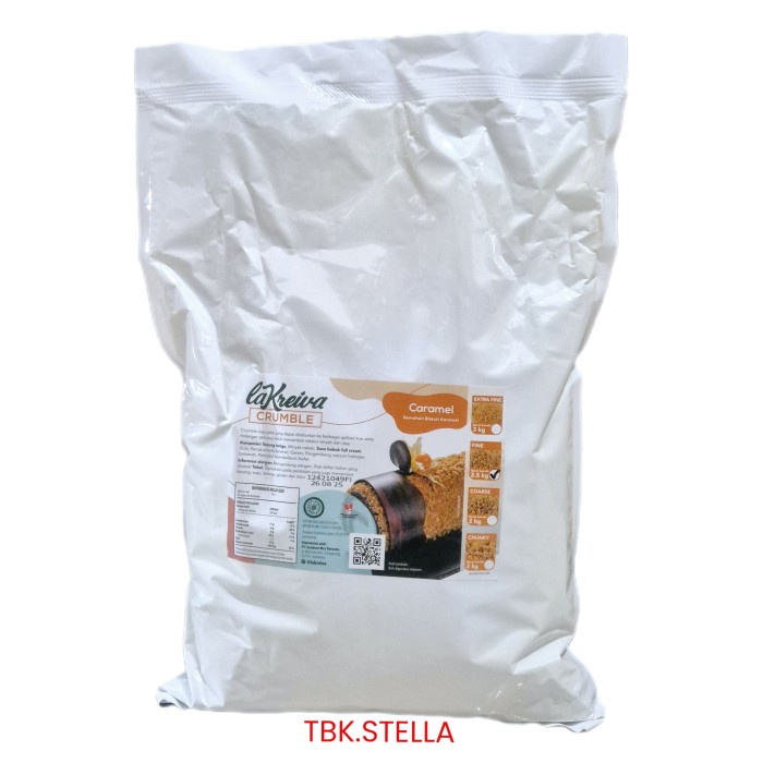 

Promo Terbatas La Kreiva Crumble Caramel Fine 2.5 Kg Aman