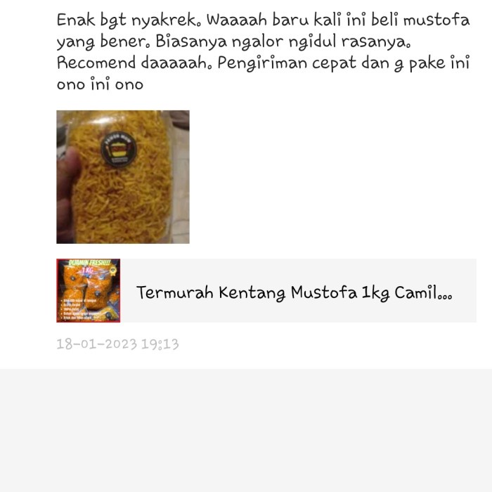 

Keripik Kering Kentang Mustofa Toples