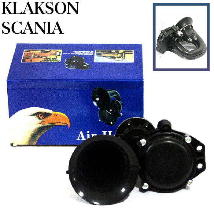Klakson Angin Keong Trompet Mobil Truk Air Horn 12V 24V Scania Volvo