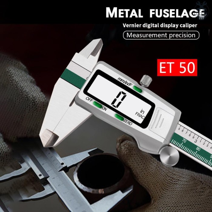TERBARU - Silver Vernier Caliper digital STAINLESS/Sketmat digital