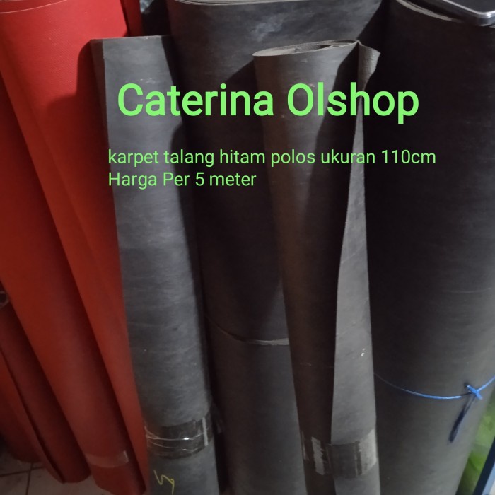 KARPET TALANG AIR HITAM POLOS UKURAN 110CM / PER 5METER