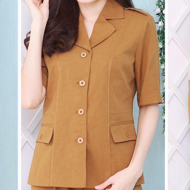 Seragam Blazer Wanita Asn,Pns Warna Pemda Muda 7006 Set Rok Pendek