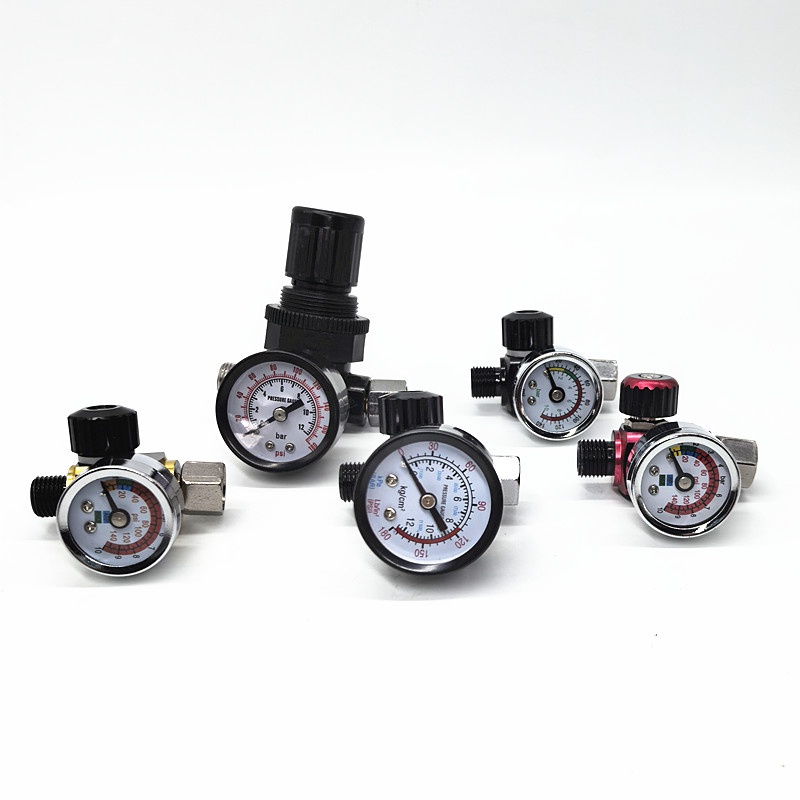 Spray Gun Air Regulator Adjustable Spray Paint Gun Regulator Air Pressure Valve Regulator