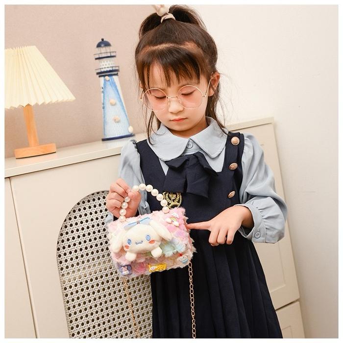 Tas Selempang Mutiara Cinnamoroll/ Tas Selempang Mutiara Melody/ Tas Selempang Mutiara Anak Lucu