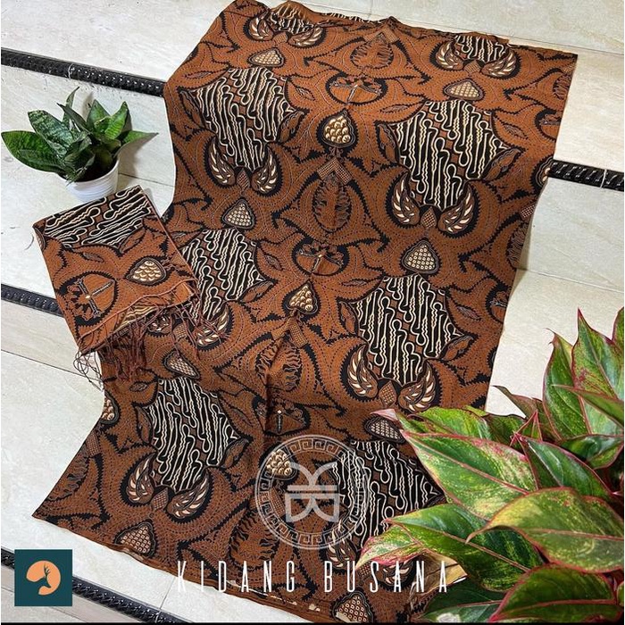 New Kamen Sutra Paris +Selendang Motif Batik Kain Sutra Paris Ready