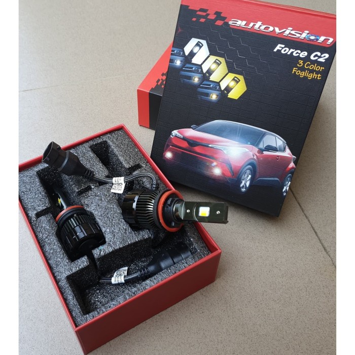 Led Force C2 Autovision 3 Warna H11,H8,H9 (3000K,4300K,Dan 6000K)
